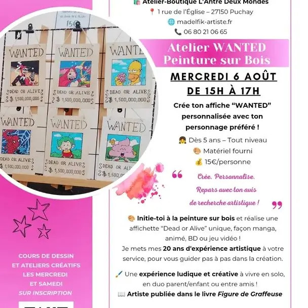 Atelier Wanted - peinture sur bois Puchay 06 08 25