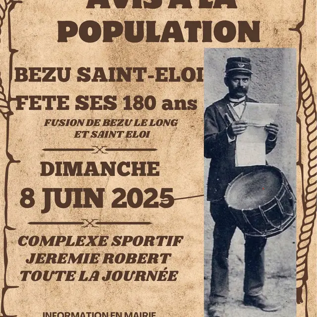 Bézu-Saint-Éloi fête ses 180 ans avisà  la population 08 06 25
