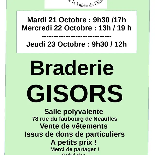 Braderie Gisors 21.22.23 10 25