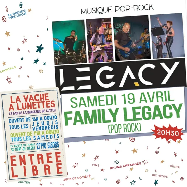 Concert Family Legacy La Vache à Lunettes 19 04 25