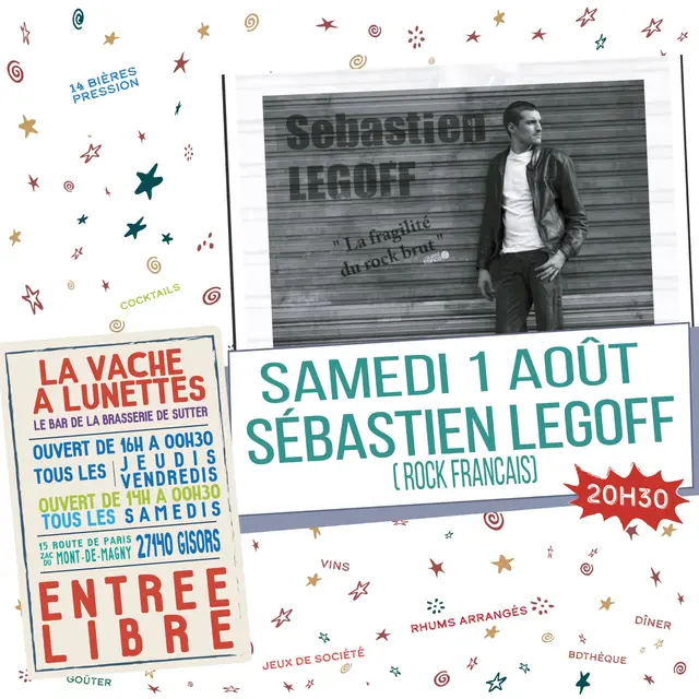 Concert Sébastien Legoff La Vache à Lunettes Gisors 01 08 26