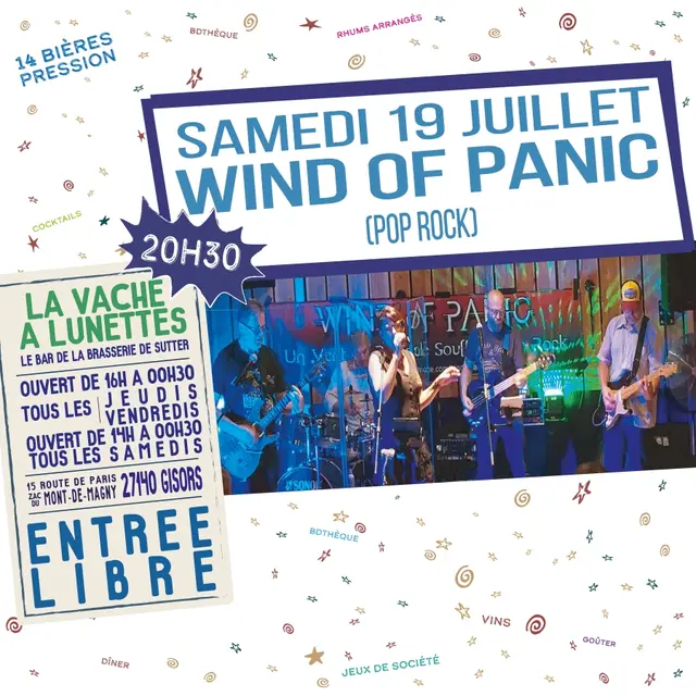 Concert Wind of Panic La Vache à Lunettes Gisors 19 07 25