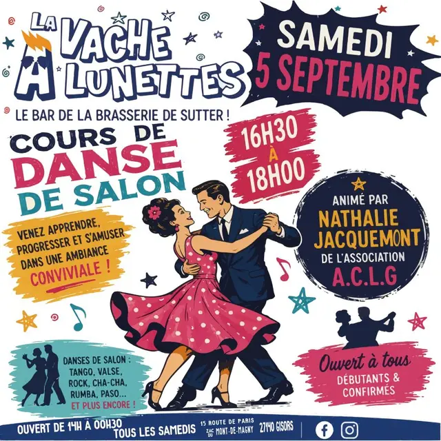 Cours de danse de salon La Vache à Lunettes 05 09 26