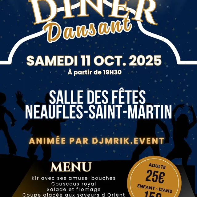 Dîner dansant Neaufles-Saint-Martin 11 10 25