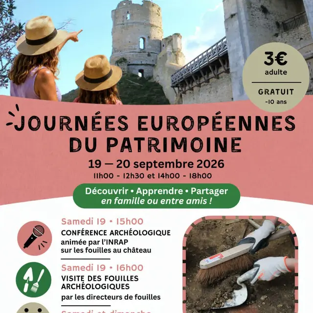 Journées européennes du patrimoine Châteauneuf-sur-Epte du 19 09 26 au 20 09 26