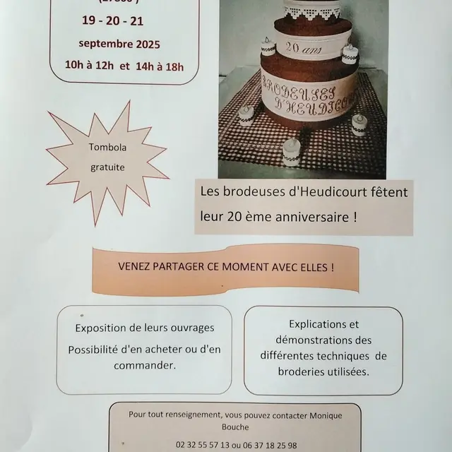 Les brodeux exposent Heudicourt 19.20.21 09 25