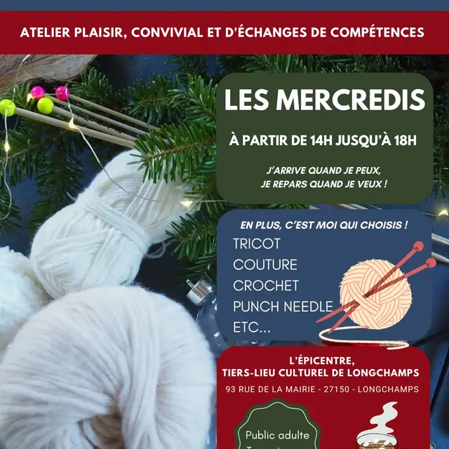 Les tricoteuses de l'épicentre Longhcamps les mercredis