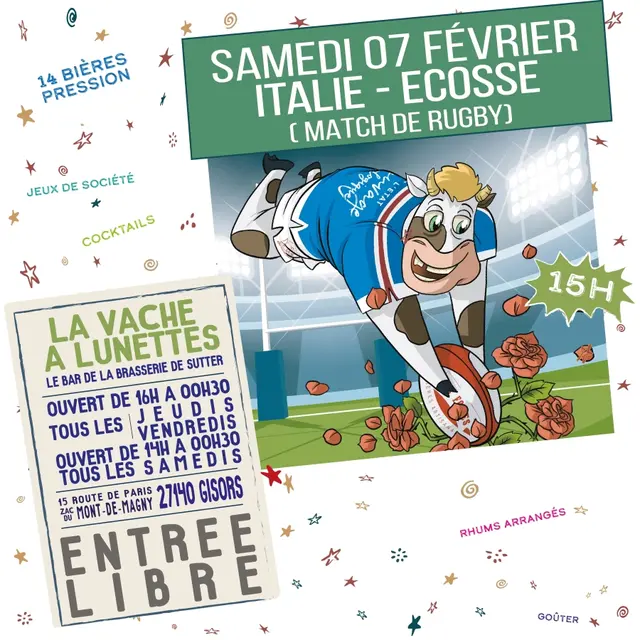 Match de rugby La Vache à Lunettes 07 02 26