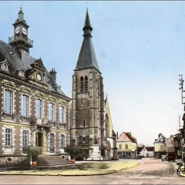 Photo ancienne Place de l'Hôtel de Ville couleur