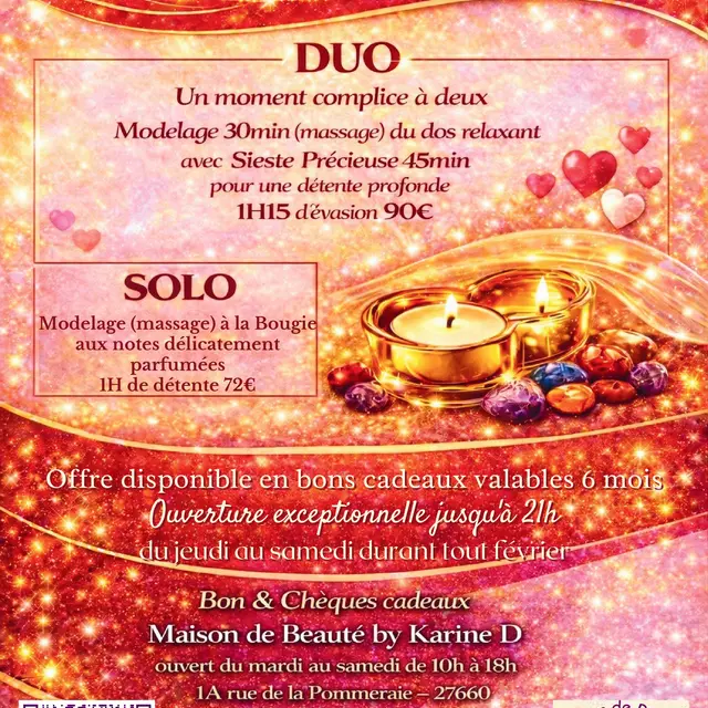 Saint-Valentin Maison de beauté by Karine D Bézu-Saint-Eloi du 01 02 26 au 28 02 26