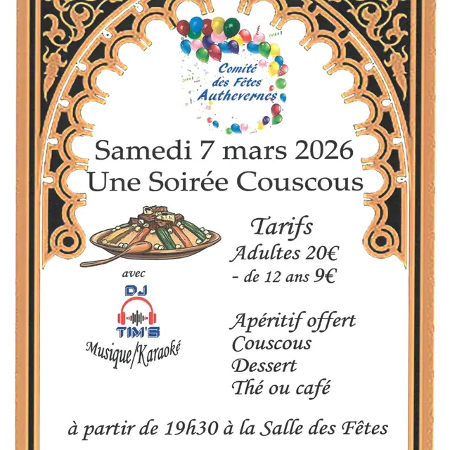 Soirée couscous Authevernes 07 03 26