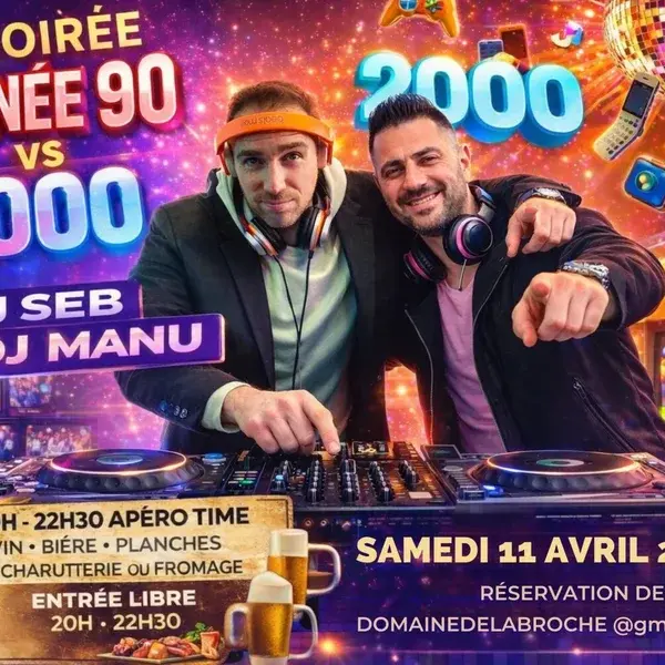 Soirée année 90's vs 2000