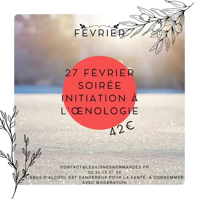 Soirée initiation à l'oenologie Vignes Normandes 27 02 26