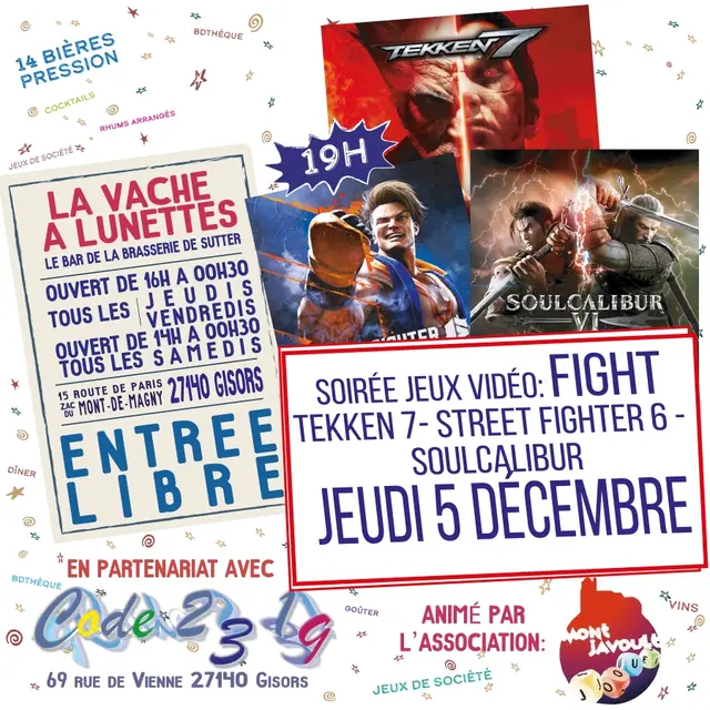 Soirée jeux vidéo La Vache à Lunettes 05 12 24