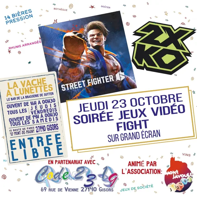Soirée jeux vidéo La Vache à Lunettes 23 10 25