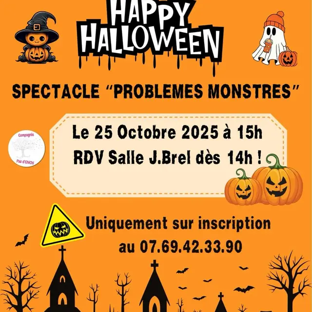 Spectacle Problèmes monstres Étrépagny 25 10 25