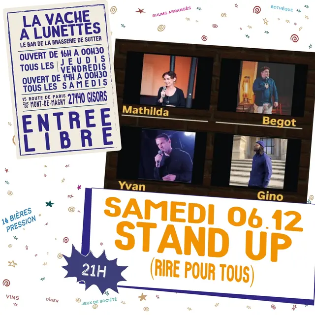 Stand up La Vache à Lunettes 06 12 25