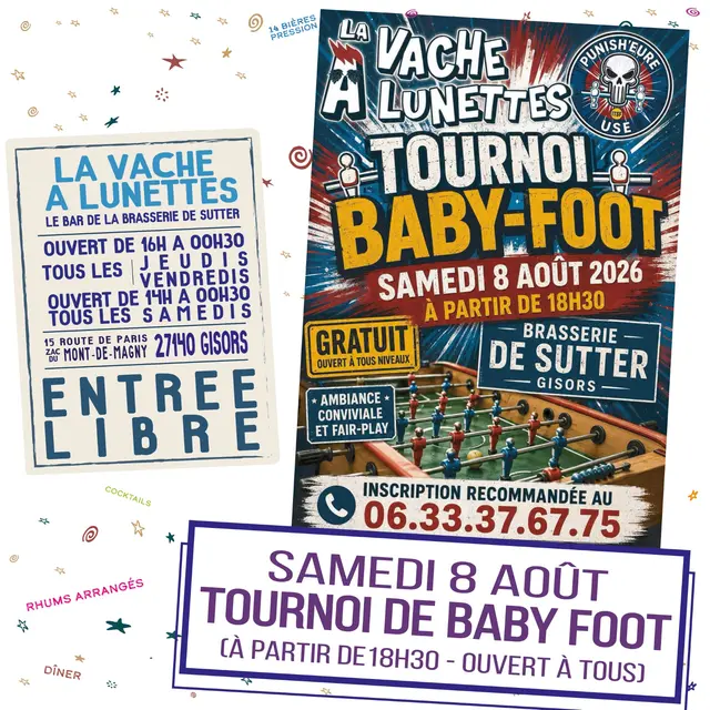 Tournoi babyfoot La Vache à Lunettes 08 08 26