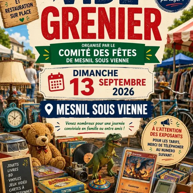 Vide grenier Mesnil sous Vienne 13 09 26