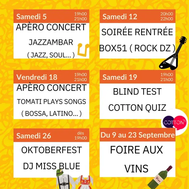 Animation septembre V and B Douarnenez