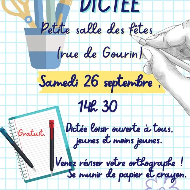 Affiche Dictée Loisir