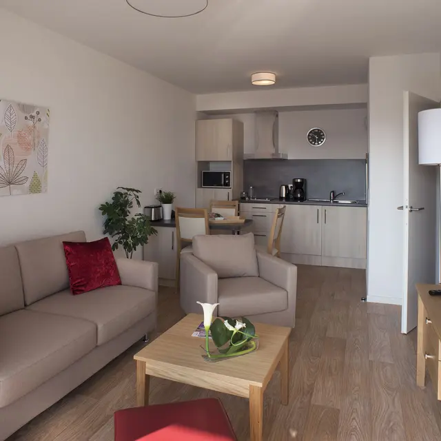 salon d'un appartement - Domitys_Douarnenez