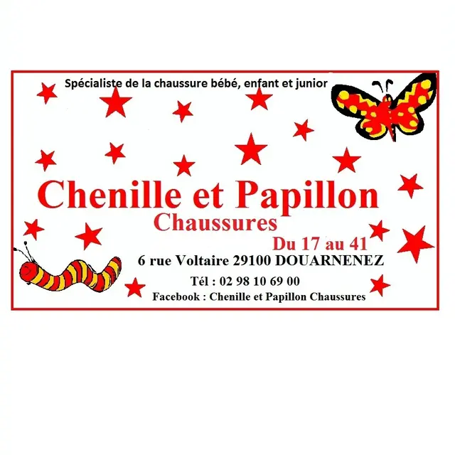 Logo Chenille et papillon chaussures