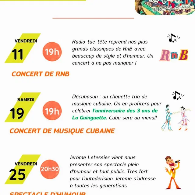 concerts à la guinguette