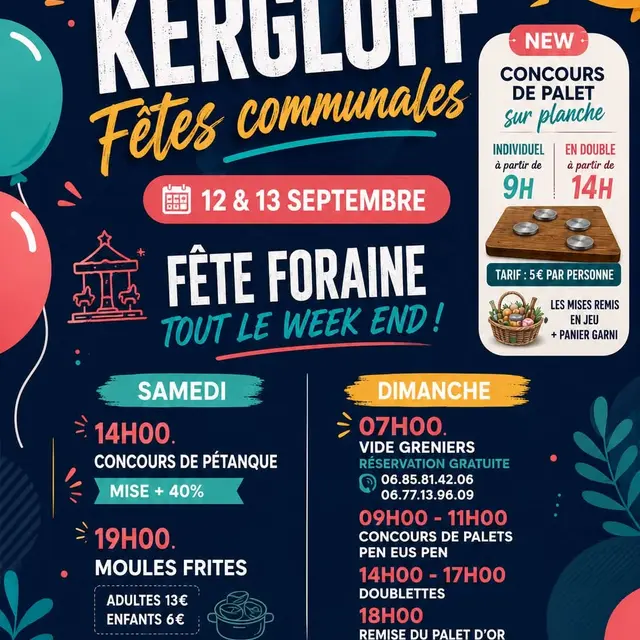 kergloff fetes communales 12 et 13 septembre