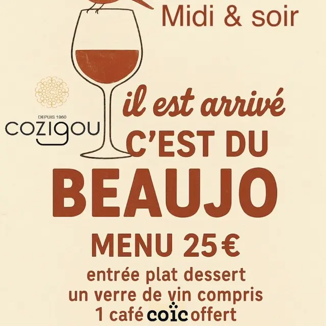 Menu beaujolais