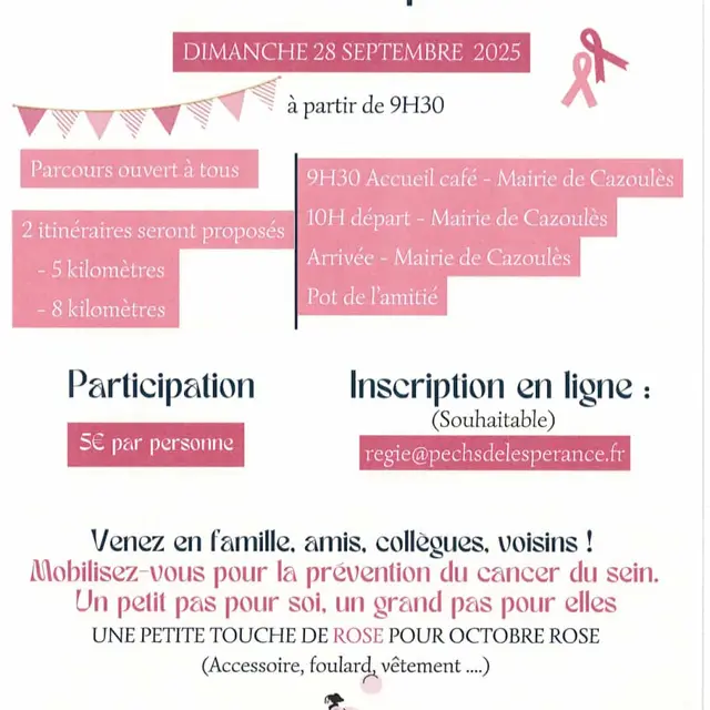 Octobre Rose Pechs-de-l’Espérance