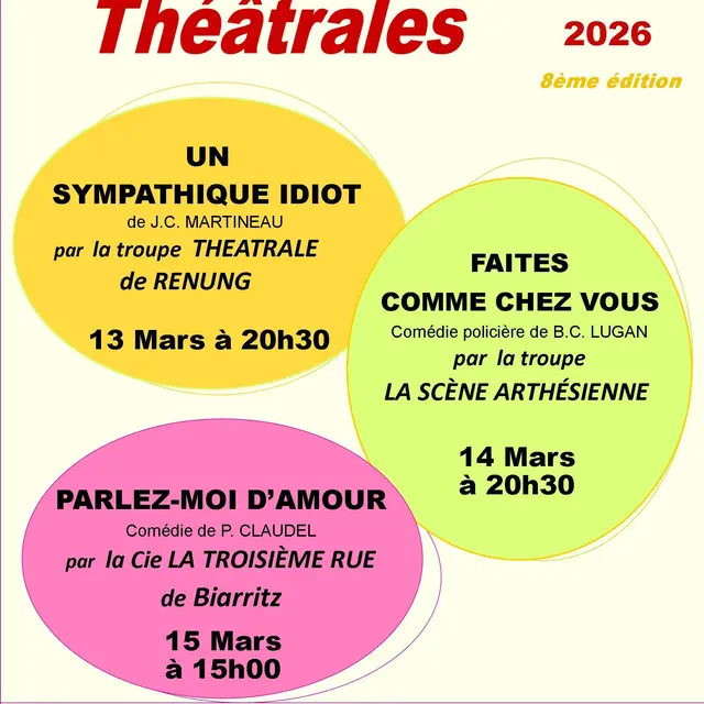 2026- Théâtrales - Affiche A3 couleurs ronds