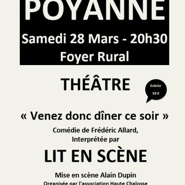 28 MARS Théatre à Poyanne
