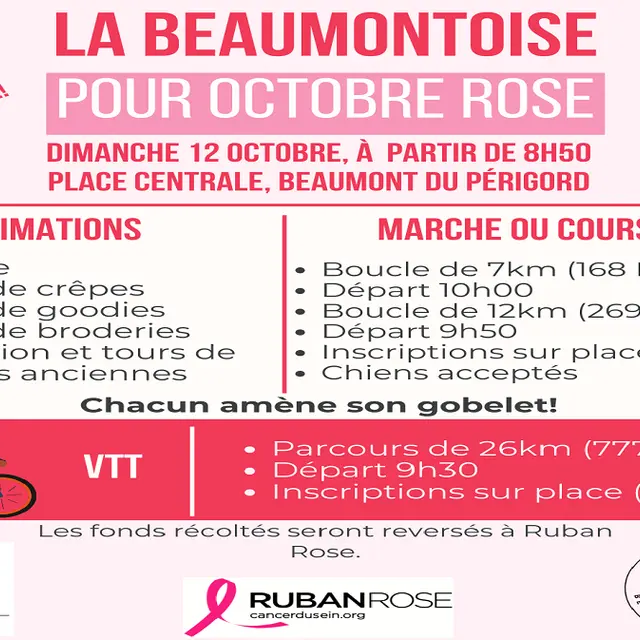 Marche Caritative Beaumont Octobre Rose