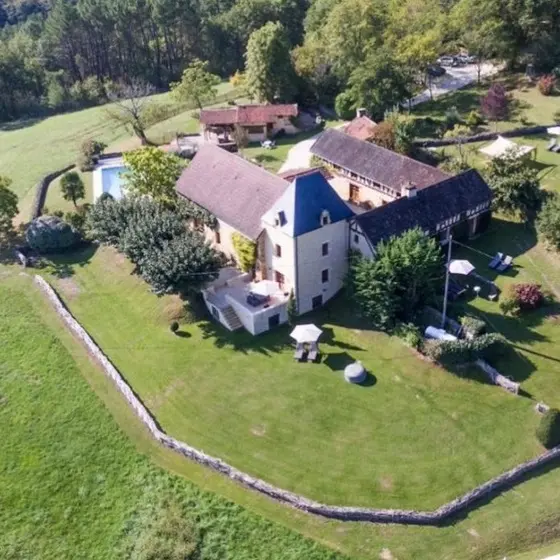 HLO_Sergeac_Domaine des Grands Bois- Vue aérienne©la closerie des oiseaux