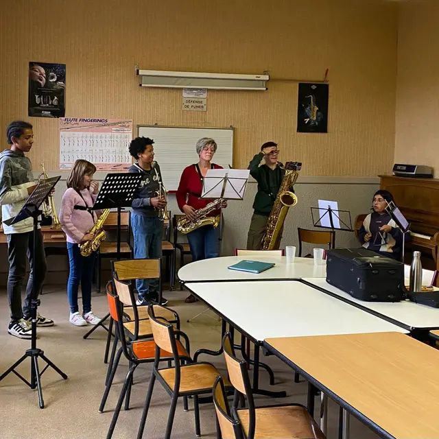 répétition élèves de l'école de musique