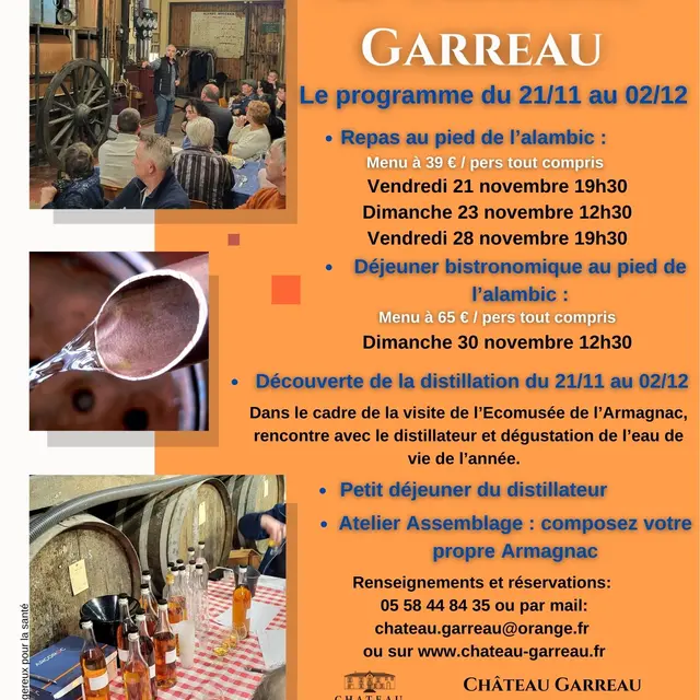 Labastide d'Armagnac - Distillation au Château Garreau - 21 Novembre au 2 Décemb