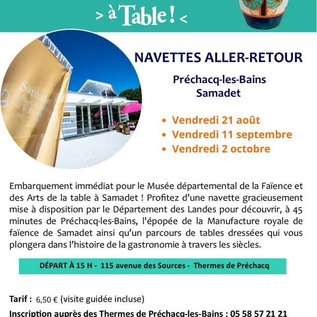 Navettes Musée de la faïence 15h