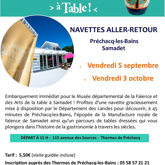 Navettes Musée de la faience