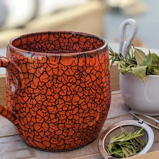 Poterie Doublet tasse rouge