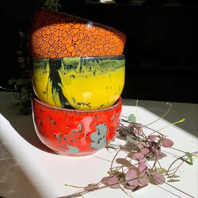 Poterie Doublet tasses colorées