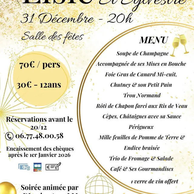 Réveillon 31 décembre