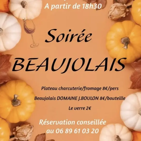 Soirée Beaujolais Paulin 23 Novembre 2025