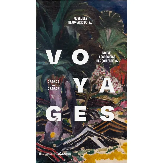 Voyages au musée des beaux arts de Pau affiche