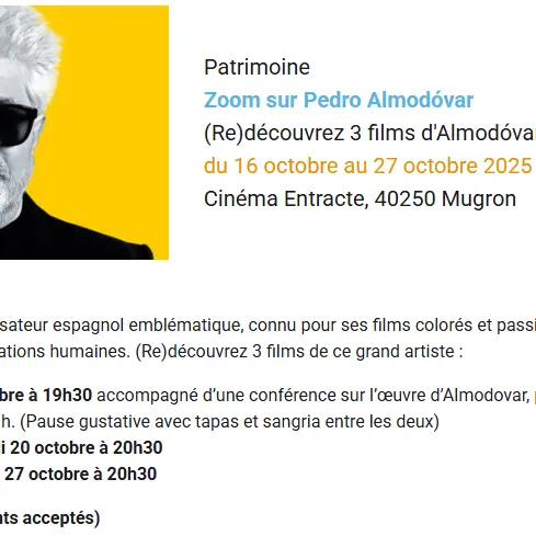 Zoom Pedro Almodovar 16-27 OTC