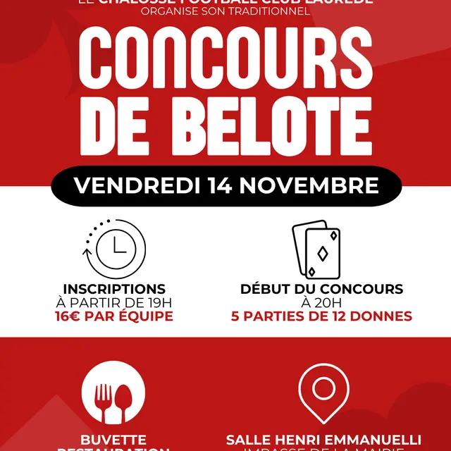 concours de belote 14 NOV
