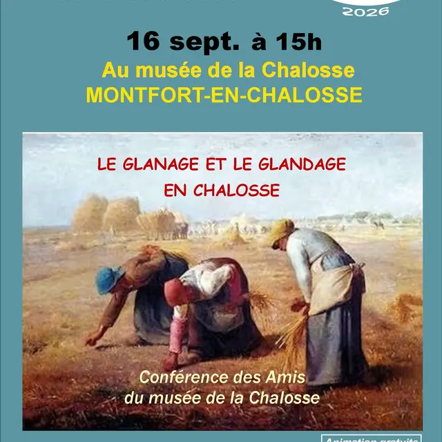 conférence le glanage et  le glandage en Chalosse 16 SEPT