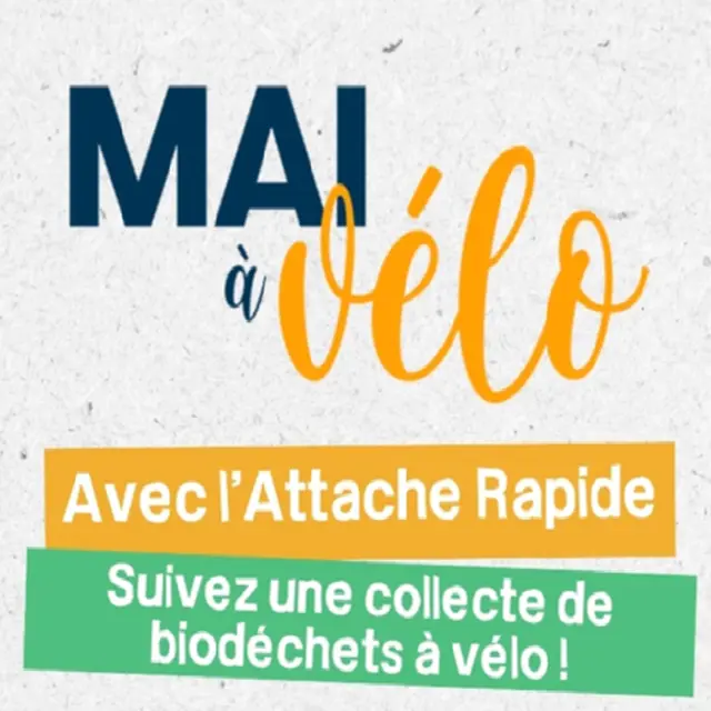 mai à vélo biodéchets