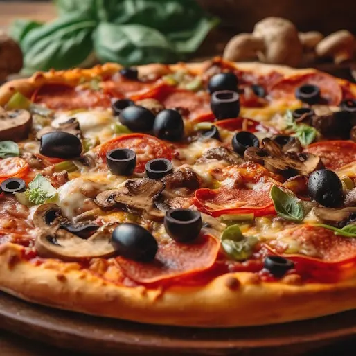pizza-fraichement-cuite-table-bois-rustique-generee-par-ia