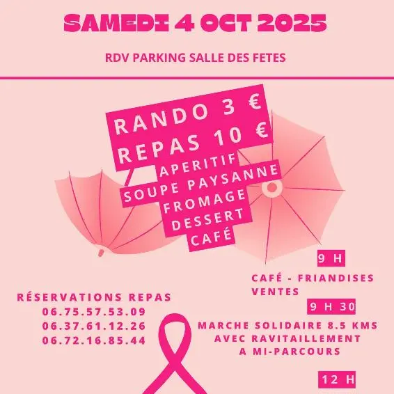 randonnée octobre rose Condat 04.10.25